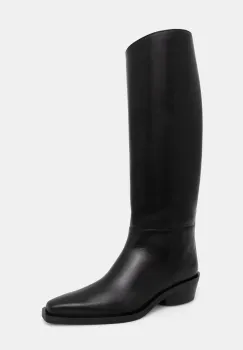 Proenza Schouler ghete de piele Bronco femei, culoarea negru, cu toc drept, PS41031A imagine