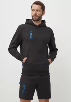 Puma bluza PUMA X PLAYSTATION barbati, culoarea negru, cu gluga, cu imprimeu, 624678 imagine