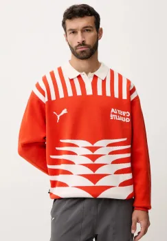 Puma pulover culoarea portocaliu, light, 632512 imagine