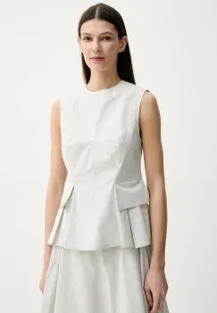 Remain bluza din bumbac femei, culoarea gri, neted, 5025802689 imagine