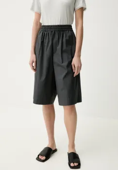 Remain pantaloni scurti femei, culoarea gri, uni, high waist, 502700847 imagine