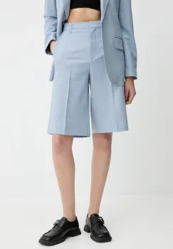 Remain pantaloni scurti melanj, high waist, 502568831 imagine