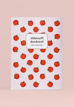 RESETEA caiet cu seminte de rosii pentru cultivare 14,8 x 21 cm culoare rosie imagine