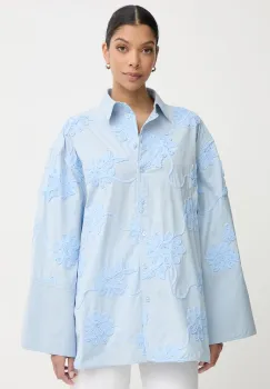 Rotate bluza tip camasa pentru femei, din bumbac imagine