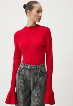 Rotate pulover femei, culoarea rosu, cu turtleneck, 1141023017 imagine