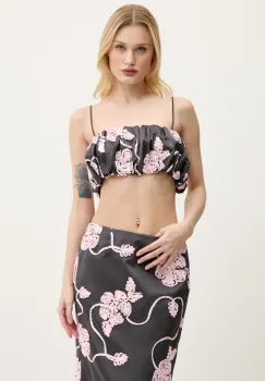 Rotate top femei, culoarea gri, cu imprimeu, 1136951206 imagine