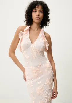 Rotate top femei, culoarea roz, in modele florale, 1141103042 imagine