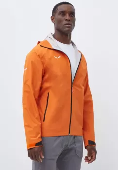 Salewa jacheta de exterior Puez Aqua 4 PTX 2.5L culoarea portocaliu imagine