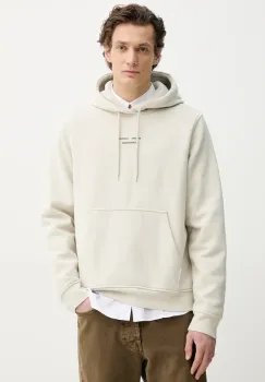 Samsoe Samsoe bluza SAMARCUS barbati, culoarea bej, cu gluga, cu imprimeu, M25100086 imagine