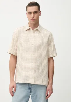 Samsoe Samsoe camasa SAAYO barbati, culoarea bej, cu guler clasic, regular, M25100078 imagine