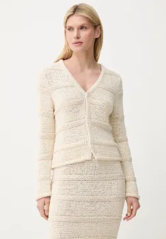 Samsoe Samsoe cardigan SANETTIE culoarea bej, F25200116 imagine