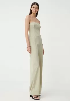 Samsoe Samsoe salopeta SARAI culoarea verde, cold shoulder, F24200071 imagine