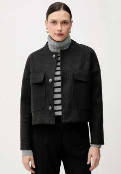 Sandro Ferrone geaca culoarea verde, de tranzitie, oversize, S23YBFBRUCE imagine