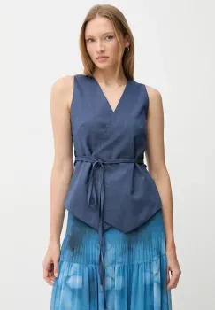 Sandro Ferrone vesta culoarea bleumarin, desfacut, S23XBEBAFATA imagine