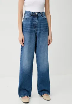 Sessun blugi din bumbac high waist, 24121005 imagine