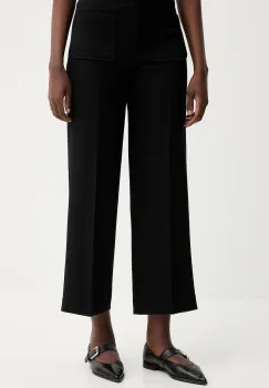 Sessun pantaloni culoarea negru, drept, high waist, 24107014 imagine