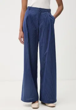 Sessun pantaloni straight pentru femei, din bumbac imagine