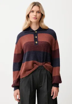 Sessun pulover din amestec de lana culoarea bleumarin, 25109013 imagine