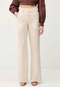 Silvian Heach pantaloni drepti pentru femei plisati imagine