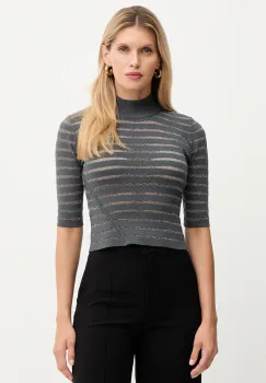 Simona Corsellini pulover culoarea gri, light, cu turtleneck, A25CPMGO1301 imagine