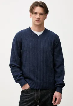 Sisley pulover pentru barbati, cu amestec de bumbac imagine