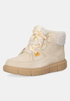 Sorel cizme din piele intoarsa SOREL EXPLORER III NW LACE WP culoarea bej, cu toc plat, izolat, 2077961292 imagine