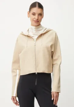 Sportalm bluza femei, culoarea bej, cu gluga, melanj, 1810033038 imagine