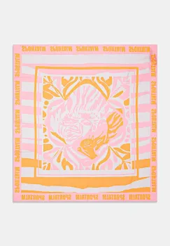 Sportalm esarfa de matase culoarea portocaliu, cu imprimeu, 950092 imagine