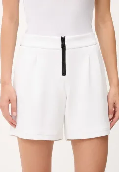 Sportalm pantaloni scurti culoarea alb, cu imprimeu, high waist, 650203 imagine