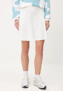 Sportalm pantaloni scurti culoarea alb, uni, high waist, 650169 imagine