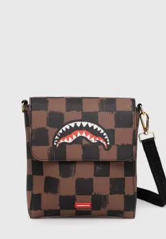 Sprayground borseta culoarea maro imagine