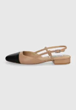 Steve Madden balerini de piele Belinda culoarea bej, cu toc deschis, SM11002823 imagine