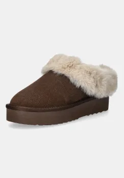 Steve Madden papuci de casa Snow culoarea maro, 11005021 imagine