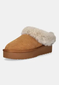 Steve Madden papuci din piele intoarsa Snow culoarea maro, 11005021 imagine