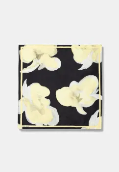 Stine Goya esarfa de matase culoarea galben, cu imprimeu, SG-PS26-A010-2287 imagine