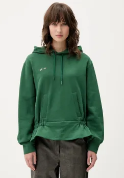 Stine Goya hanorac de bumbac culoarea verde, cu gluga, uni, SG-AW25-T085-2430 imagine