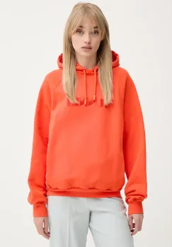 Sunnei hanorac de bumbac culoarea portocaliu, cu gluga, cu imprimeu, RTWXJER031 imagine