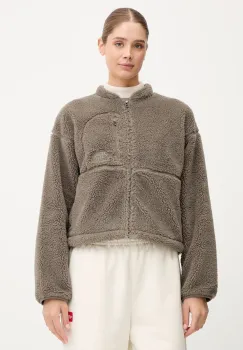 The North Face hanorac fleece TNF Extreme Pile culoarea maro, uni, NF0A88ZBBOW1 imagine