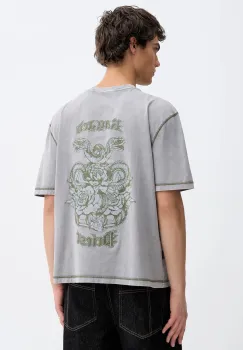 The Ragged Priest tricou din bumbac culoarea gri, cu imprimeu, RPAW252010JS imagine