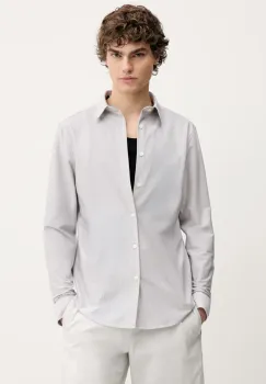 Theory camasa barbati, culoarea gri, cu guler clasic, regular, O0794502 imagine