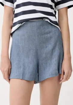 Theory pantaloni scurti din in femei, uni, high waist, P0303201 imagine