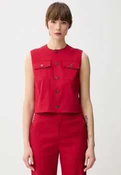 Theory vesta de in culoarea rosu, un singur rand de nasturi, P0303110 imagine