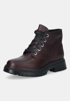 Timberland bocanci de piele Cambria Valley Mid culoarea bordo, cu toc plat, TB0A42B8EIW1 imagine