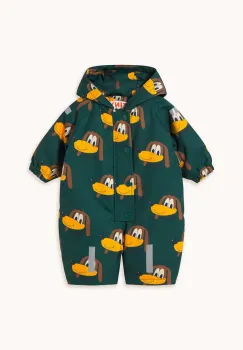 Tinycottons combinezon bebe DOGS SNOW ONE-PIECE culoarea turcoaz, AW25-039 imagine
