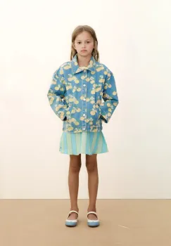 Tinycottons geaca de blugi pentru copii ORANGES JACKET imagine