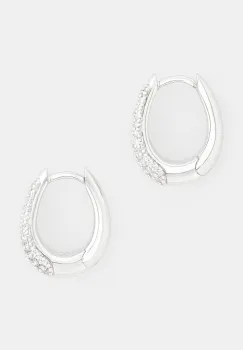 Tom Wood cercei de argint Liz Hoops Pave imagine