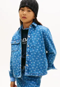 Tommy Hilfiger camasa din denim pentru copii imagine