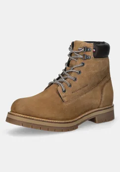 Tommy Hilfiger cizme inalte din piele FLEX TH OUTDOOR W NBK BOOT imagine