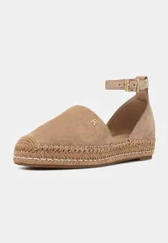 Tommy Hilfiger espadrile cu platforma de dama din piele intoarsa TH PLATFORM ESPAD SUEDE STRAP imagine