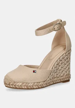 Tommy Hilfiger espadrile cu platforma pentru femei FLAG HIGH WEDGE ESPAD CLOSED TOE imagine